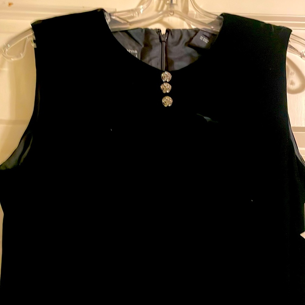 Liz Calborne  Black Velvet sleeveless Gown